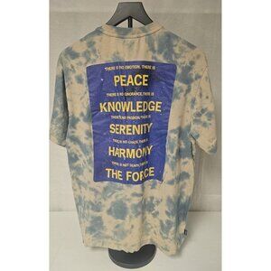 Element x Star Wars Jedi Beige & Blue Tie Dye T-Shirt Mens Medium Lucasfilm